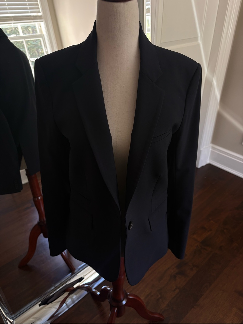 Veronica Beard Black Single-Button Tailored Dicky Blazer
